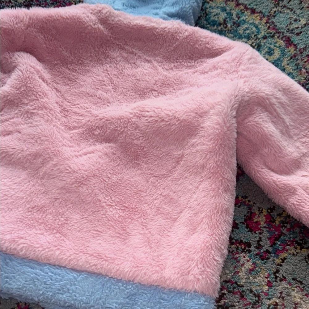 Kids Princess reversible Print‎ Jacket with Blue Accents